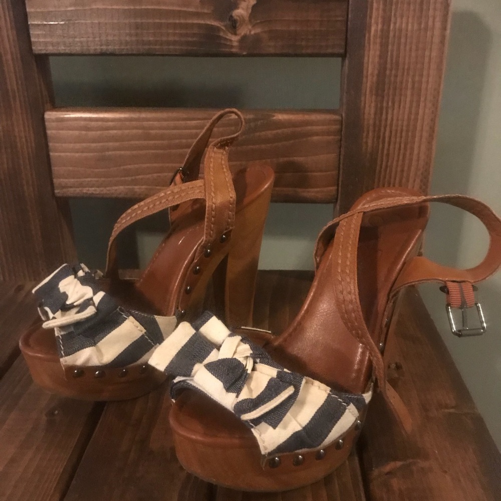 Jessica Simpson TERRII - NAVY SAILOR STRIPE 7 1/2B